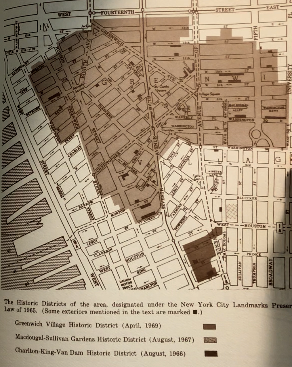 A slice of a map of a section of New York from 1966-1969