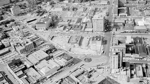 Aerial view of downtown Montgomery Alabama