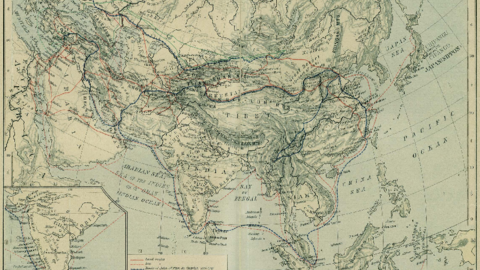 mediaeval map of Asia commerce